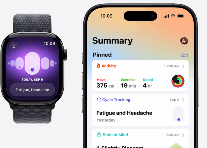 Apple Watch Series 9 - 41mm Light Pink Aluminum Case with Sport Band - Image 6